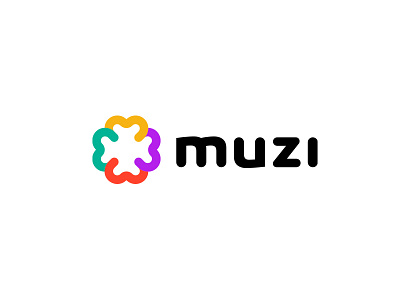 muzi branding design illustration lettering logo symbol vector
