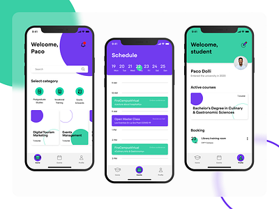 Cett university app | redesign app barcelona bhsadmad concept design education app flat iambritankastudent interface mad6 mobile redesign schedule spanish student app ui university ux