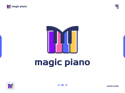 magic piano - App logo design branding. app logo best design brand branding identity branding clever smart modern company creative simple logo design graphic design designer illustration logo logo design magic mark logomark brandmark minimalist logo music piano piano school song vector