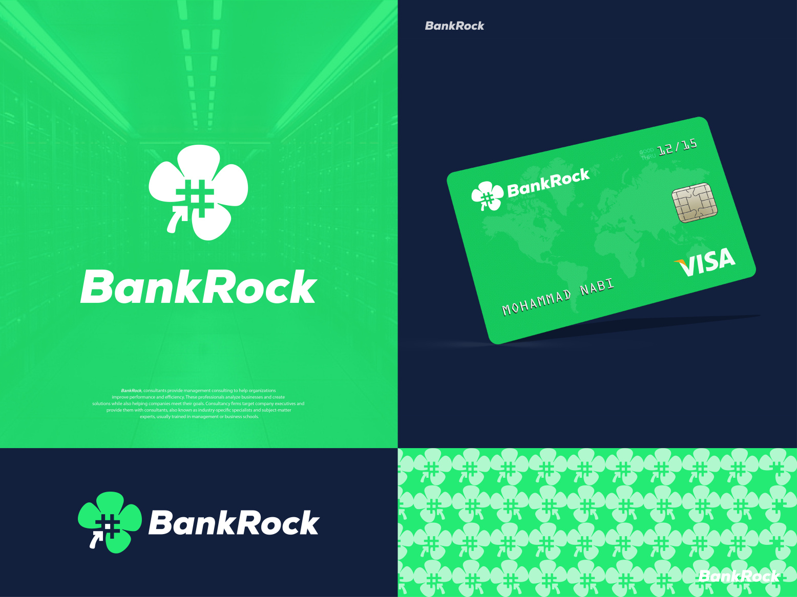 BankRock Bank Credit Card Brand Identity Design by RI Rafiq 🚀 on Dribbble