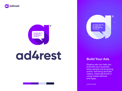 ad4rest - Online Ads Maker Website Logo Design Branding. a logo ads logo advertise advertising brand branding identity branding business clever smart modern covid 19 design greaphic design illustration letter logo logo logo design logo designer mark logomark brandmark vector website logo