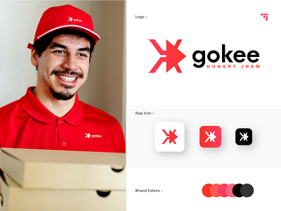 gokee - Delivery App Logo Design Branding. app logo brand branding identity branding clever smart modern delivery delivery service design food delivery gokee graphic design designer illustration logo logo design logotype mark logomark brandmark vector website