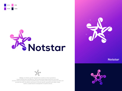 Notstar - Music Logo Design Branding ♬⭐♬