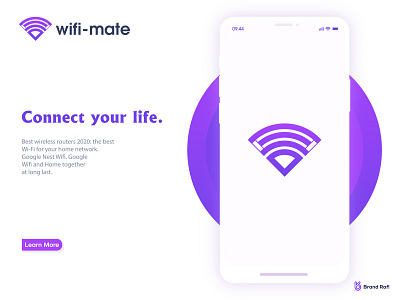 Wifi-Mate - Wireless wifi brand logo design branding