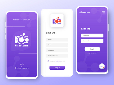 SharCam - Mobile app logo design branding.