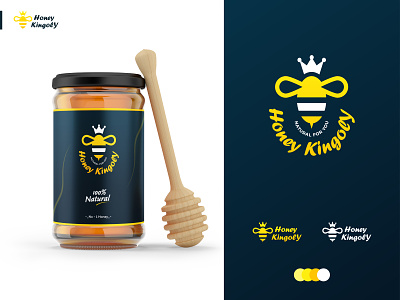 Honey Kingoly - Crown👑+Bee🐝 Logo Design Branding (for sale)