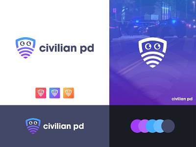 Civilian pd -Live Streaming Video Network Logo Design Branding👀 best logo covid19 brand branding identity branding clever smart modern design eye logo graphic design designer illustration live streaming logo logo logo design logo designer logo idea mark logomark brandmark network logo police logo security logo vector wifi logo