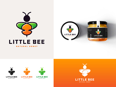 "Little Bee" - Bee/Honey Logo Design Branding, Product Design🐝 3d app logo bee logo best logo brand branding identity branding clever smart modern colorful design graphic design designer honey logo honeybee illustration logo logo design mark logomark brandmark nature logo needlogo packaging design typography vector