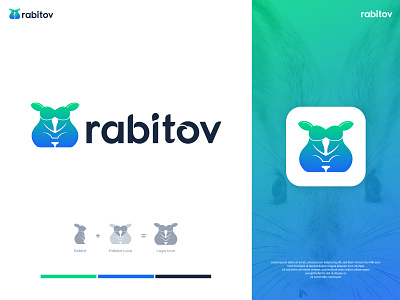 Rabitov - Logo design brandign 🐇+💜