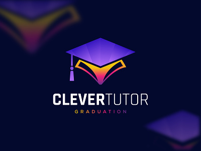 Clever Tutor Graduation - Logo design branding🦊+🎓