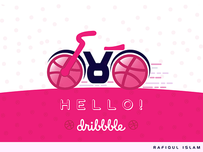 Hello Dribbble 2d 3d branding business company creative design gradient hello dribbble icon illustration logo logo design logo designer logo mark modern new new shot shot vector