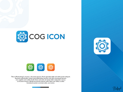 "COG ICON" logo design app blue color branding c letter circle circle logo cog design favicon graphic design icon logo logo design setting typography vector