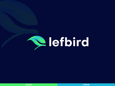 lefbird new logo design. app bird logo branding business colorful company creative design flat green icon icons leaf logo logo logo design natural brand new profashional symbol vector