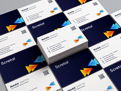 Scretal new colorful business card design brand design branding branding design business business card colorful company creative design icon logo logo design logo designer logo mark media minimalist logo new professional s letter logo vector