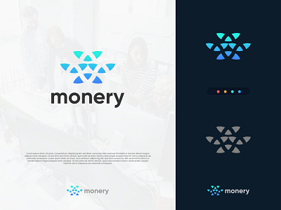 Technology Company Logo Design {Monery} 3d abstract app brand identity designer branding business company company style guide creative design icon logo logo design logo design concept logo mark minimal modern tecnology vector