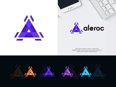 Aleroc - Ttechnology business logo design 3d a letter app brand branding business company e commerce gradient identity illustration logo logo designer logo mark logodesign modern symbol technology vector website logo