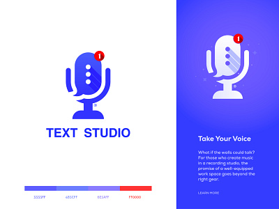 TEXT STUDIO - App Logo Design app app logo brand identity branding business chat creative design digital agency icon illustration logo logo design logo mark message software studio technology text vector