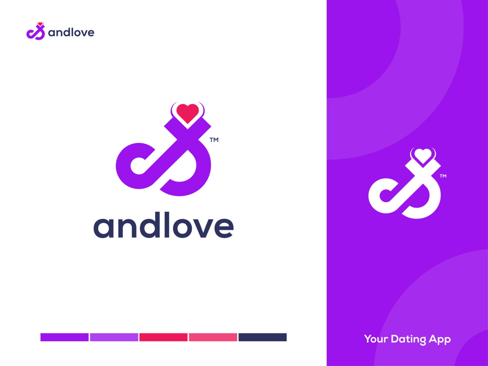 andlove Online Dating App Logo Design Branding by RI Rafiq 🚀 on Dribbble