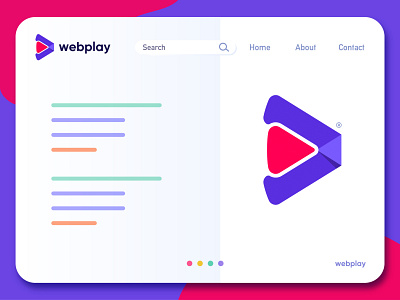 webplay - Website Landing Page Logo Design app brand branding identity branding branding agency business clever smart modern design graphic design designer icon icon icons symbol illustration landing page logo logo design mark logomark brandmark technology ui ux vector website play