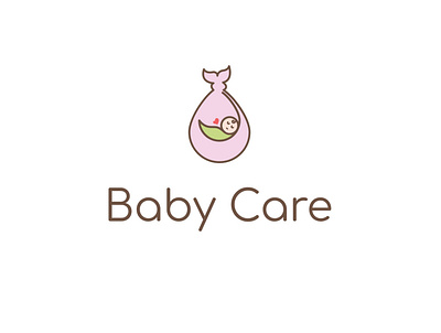 Baby Care Logo baby baby care baby logo baby product logo baby products cool baby illustrator logo logo design logo designer logo designers love baby natural