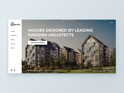 Real Estate website home page concept dailyui design home page real estate slider