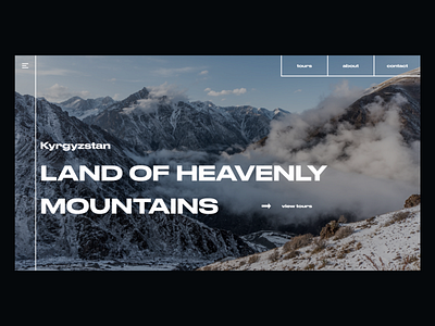 Kyrgyzstan - website design concept concept dailyui design home page tour tourisminindia typography ui web