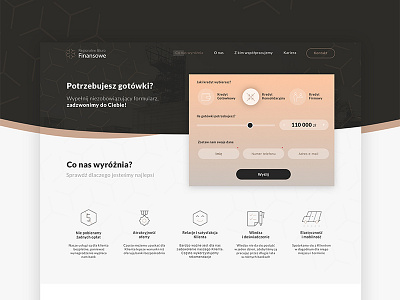 Financial landing page