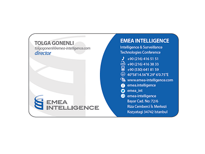 Emea Intelligence Business Card business card