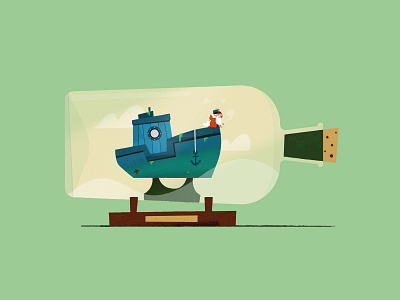 Captain 2d adobe boat character concept design illistration illustrator sailor ship vector wacom cintiq