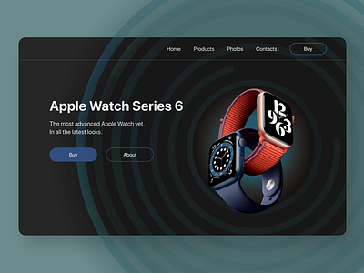 Apples Watch Series 6 app apple design flat graphic prodect product productpage ui user interface userinterface web