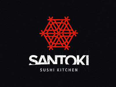 Santoki - logo for sushi cafe branding design logo vector