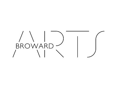 Broward Arts logo art branding lines logo neon