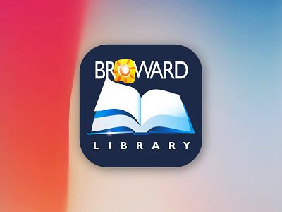 Broward Library app icon app icon book government gradient icon library ui