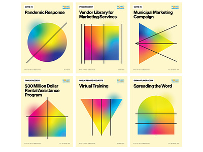 Office Milestones abstract geometry gradient poster