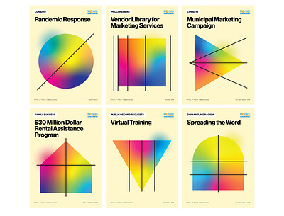 Office Milestones abstract geometry gradient poster