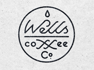 Wells Coffee Co. badge concept badge branding circle coffee graphic design type typography