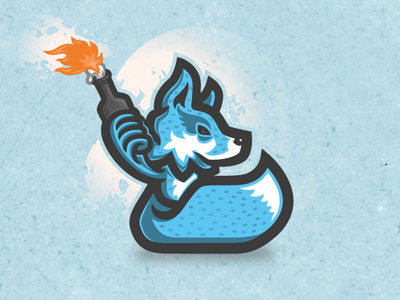 Firefox blue fire flame fox molotov