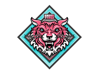 Pink Tiger affinity beast mode berlin big cat character errortypez eye illustration pink sticker tiger vector