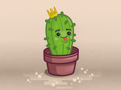 Hug the Cactus cactus comic crown garden green king tongue