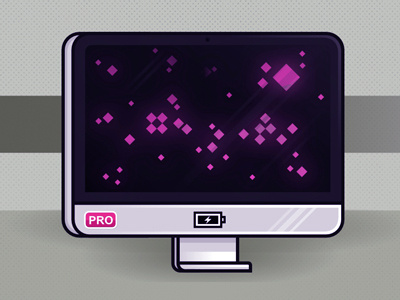 Space & Time battery computer dribbble imac pro space sticker time