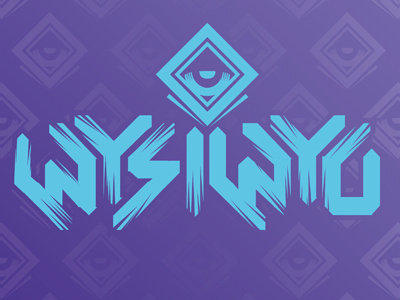 Wysiwyg club eye gallery logo typography
