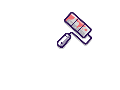 Gif Paint Roller gif icon paint push roller tease web