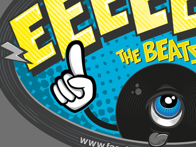 Eeeeeek The Beats character eye illustration sticker vinyl