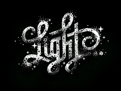 Light affinity calligraphy distressed handmade lettering light type typography