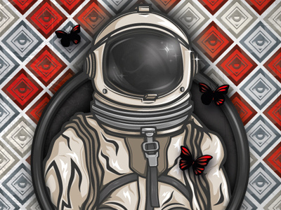 Astronaut astronaut berlin butterfly eye illustration space wysiwyg