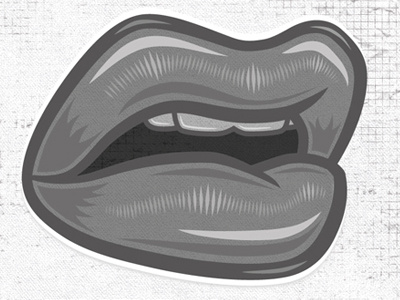 Grey Lips grey illustration kiss lips mouth teeth