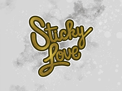 Sticky Love Lettering festival lettering love sticker sticky typography