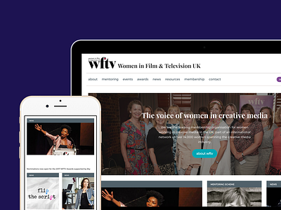 Women In Film And Tv interaction responsive design uidesign usability testing user research ux design web design