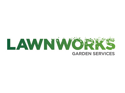 Lawnworks garden gardening green logo