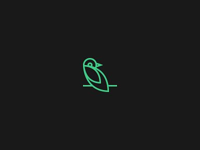 BIRD bird black green icon logo logotype minimal modern perfect pixel pp